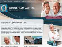 Tablet Screenshot of optimahomehealthcare.com